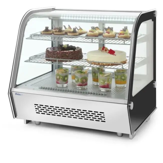 Arktic Gebaksvitrine – 120L – dubbelglas – LED-verlichting – geforceerde koeling