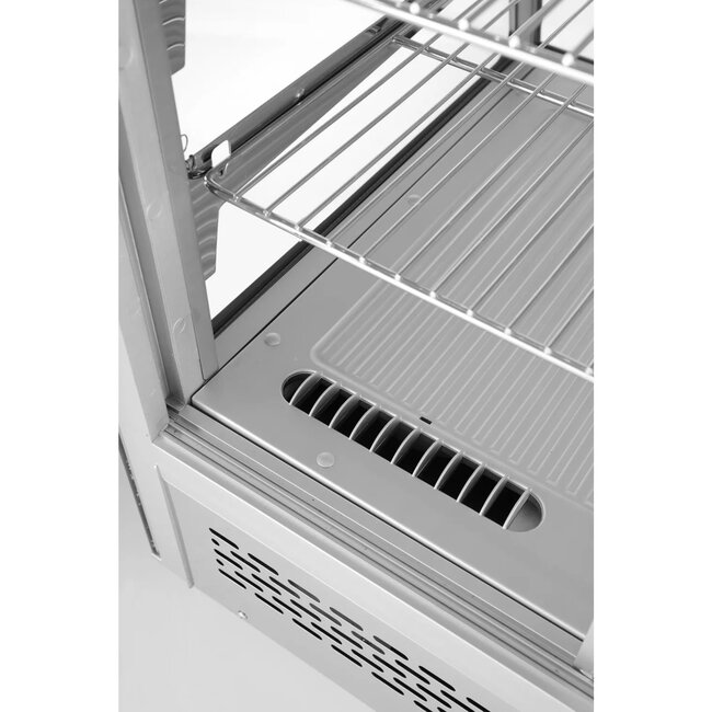 Arktic Gebaksvitrine – 120L – dubbelglas – LED-verlichting – geforceerde koeling