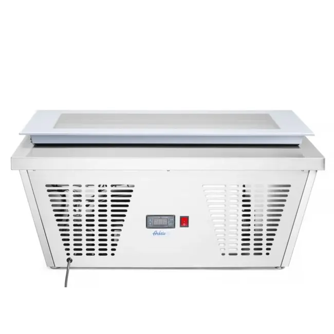 Arktic Displayvriezer – roestvast staal – gehard glas – digitaal display – 867x735x373 mm