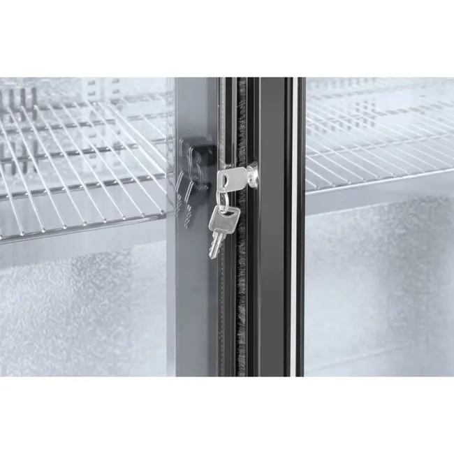 Arktic Ruime barkoelkast – schuifdeuren – LED-verlichting – 197L – zwart