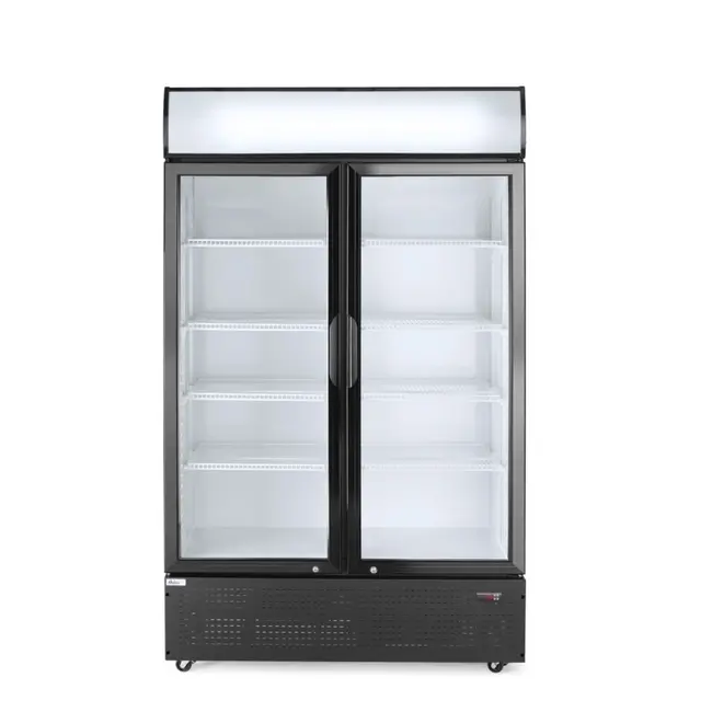 Arktic Barkoelkast 512 l zwart met ledlichtbak en 8 witte schappen