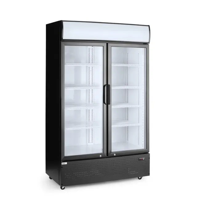 Arktic Barkoelkast 512 l zwart met ledlichtbak en 8 witte schappen