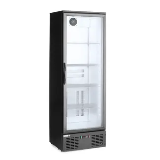 Arktic Ruime zwarte backbar koelkast – 300L – LED-verlichting – zelfsluitende deur – digitaal display – 4 verstelbare planken