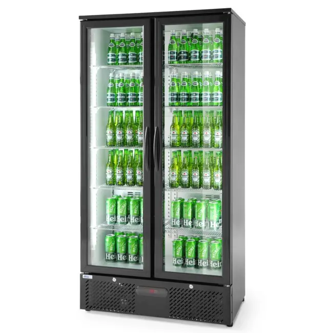 Arktic Ruime backbar koelkast – dubbele deuren – LED-verlichting – 477L – zwart