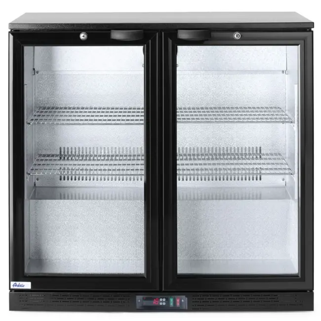 Arktic Dubbele deur barkoelkast – 180L – zwart – LED-verlichting – digitaal display
