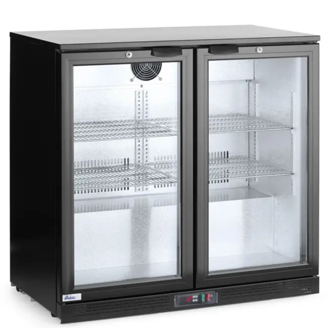 Arktic Dubbele deur barkoelkast – 180L – zwart – LED-verlichting – digitaal display