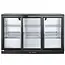 Arktic Ruime backbar koelkast - drie schuifdeuren - LED-verlichting - zwart - 308L