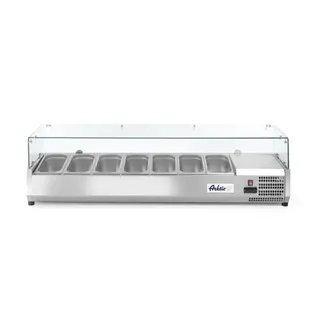 Arktic Opzetkoelvitrine GN 1/3 – Statisch – RVS – 1605x420x460 mm – Digitaal display – Temperatuurbereik -2/8°C