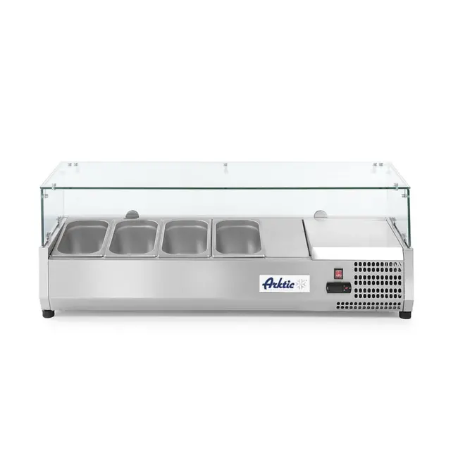 Arktic Koelvitrine GN 1/3 – RVS – Statische koeling – Digitaal display – 1208x400x456 mm