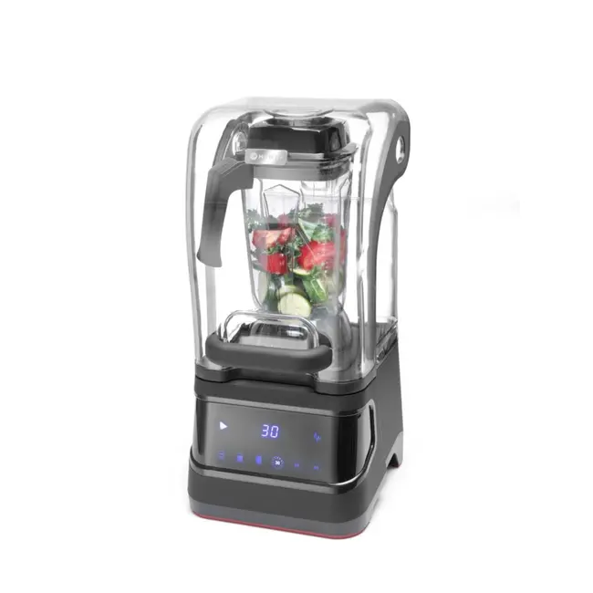 HENDI Digitale blender met geluiddempende kap – BPA-vrij – 2,5L – 230V/1680W – Roestvrij staal met titanium coating