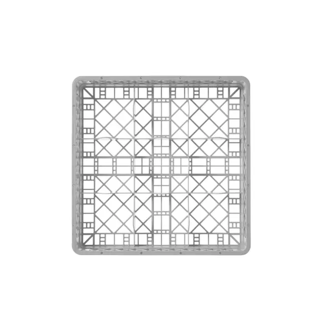 HENDI Vaatwaskorf voor glaswerk – 9 vakken – 500x500x104 mm – polypropyleen