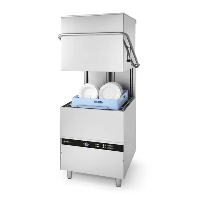 HENDI Doorschuifvaatwasser – elektronische bediening – met reinigingspomp – 745x903x1406 mm – 400V/8600W