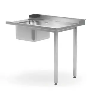 HENDI Laadtafel met gootsteen – linkerzijde – roestvast staal – 1200x700x850 mm