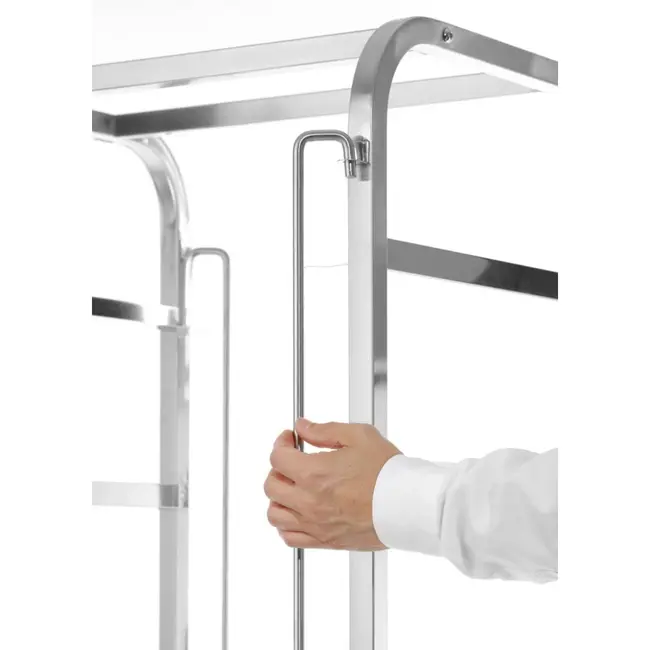 HENDI Trolley voor vaatwasserkorven – 7 lagen – 500x500 mm – met remmen – roestvrij staal