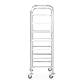 HENDI Trolley voor vaatwasserkorven – 7 lagen – 500x500 mm – met remmen – roestvrij staal