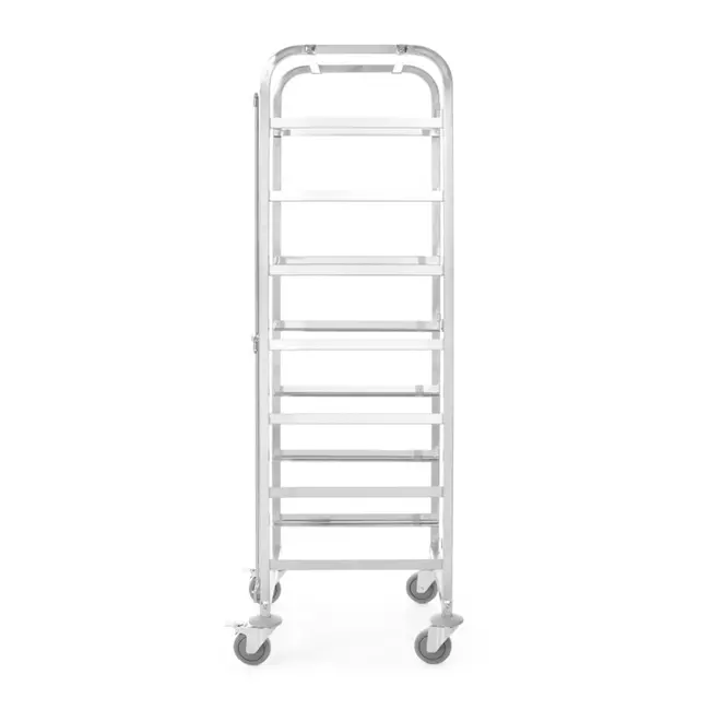 HENDI Trolley voor vaatwasserkorven – 7 lagen – 500x500 mm – met remmen – roestvrij staal