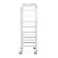 HENDI Trolley voor vaatwasserkorven – 7 lagen – 500x500 mm – met remmen – roestvrij staal