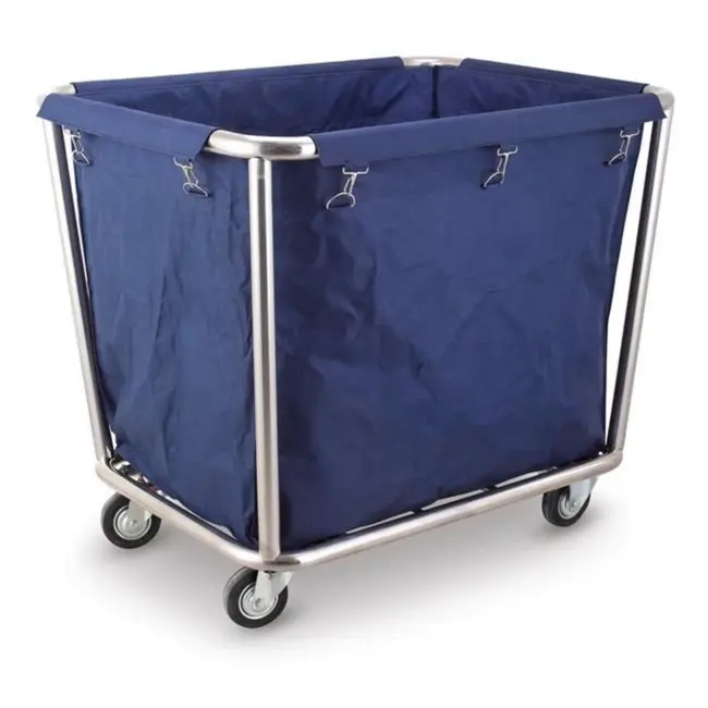HENDI Wasgoed trolley – stalen frame – afneembare waszak – 4 wielen – 900x650x850 mm