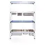 HENDI Aluminium opbergrek voor GN containers – geanodiseerd – polypropyleen planken – 1120x355x1685 mm – draagvermogen 150 kg