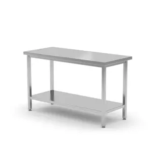 Hendi Robuuste werktafel met plank - 360˚ toegankelijk - verstelbare poten - 1800x700x(H)850 mm