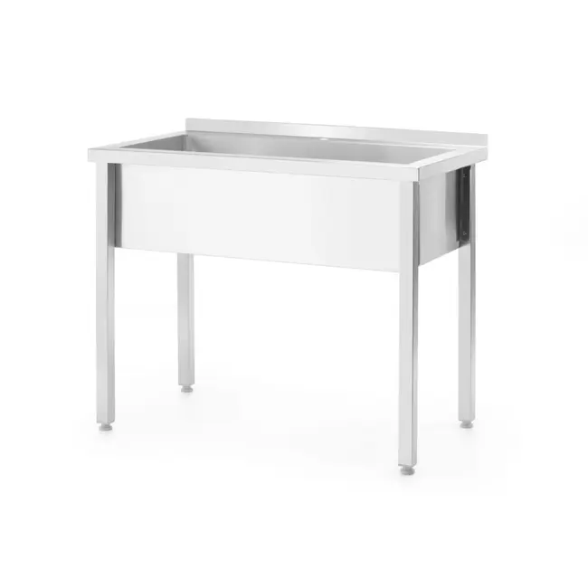 HENDI Enkele spoeltafel – roestvast staal – verstelbare poten – 800x600x850 mm