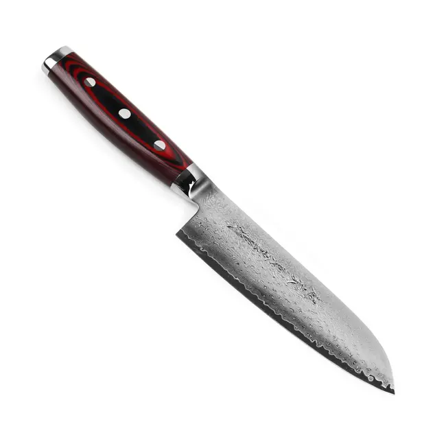 Yaxell Super Gou Messenset – 7-delig – Magnetisch Beukenhouten Messenblok met 6 Messen – 161 Lagen Damaststaal – SG2 Staal – 63 HRC – Canvas-Micarta Heft