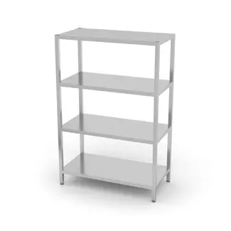 HENDI Opbergrek met 4 planken – roestvrij staal – verstelbare voetjes – 1200x500x1800 mm