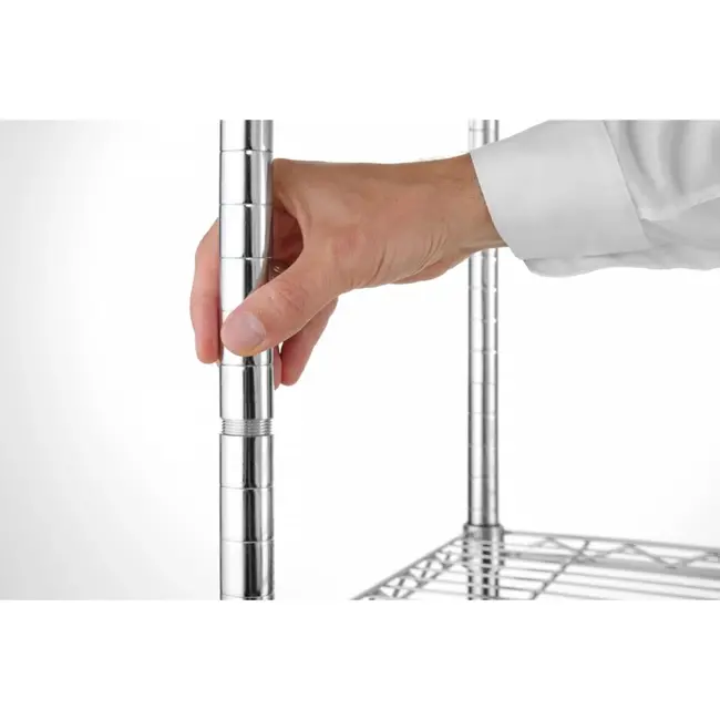 HENDI Opbergrek met 5 verstelbare schappen – Chroom – 910x455x1830 mm