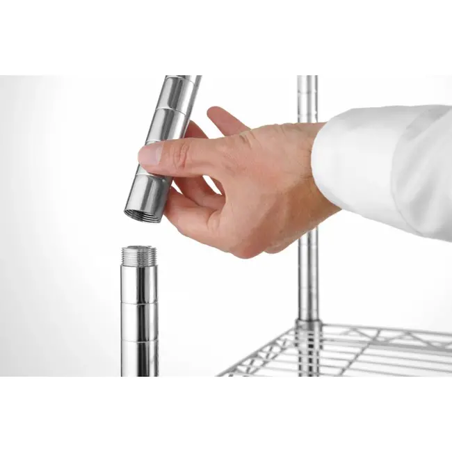 HENDI Opbergrek met 5 verstelbare schappen – Chroom – 910x455x1830 mm