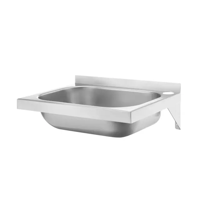 HENDI Roestvrijstalen spoelbak – wandmontage – 400x290x145 mm – kraan- en afvoergaten