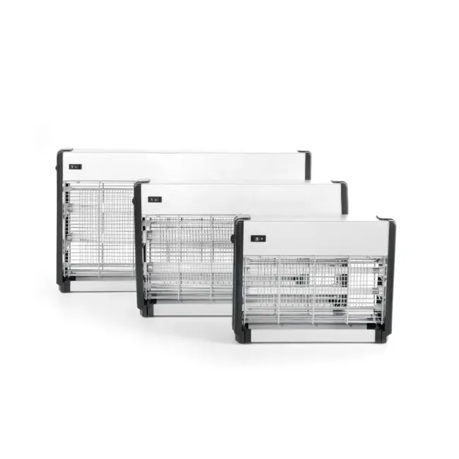 HENDI Elektrische insectenverdelger – 150 m² dekking – 230V/45W – UV-A lampen – Aluminium/ABS