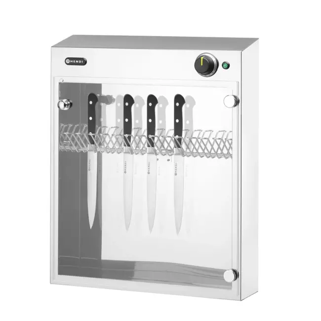 HENDI UV sterilisator – roestvast staal – capaciteit 14 messen – ingebouwde timer – 510x160x625 mm
