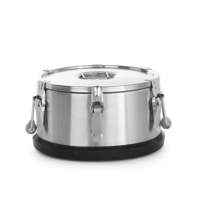 HENDI Geïsoleerde transportcontainer – 10L – roestvrij staal – stapelbaar – ergonomische handgrepen