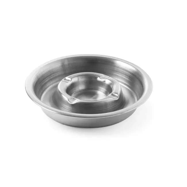HENDI Asbak met vuurrand – roestvast staal – ⌀140x(H)30mm