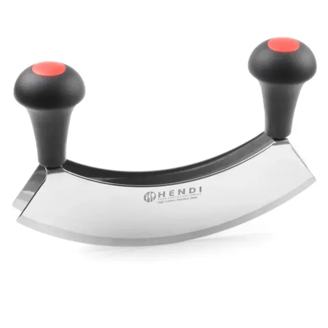 HENDI Dubbel wiegemes – ergonomisch ontwerp – zwart – 215x150 mm