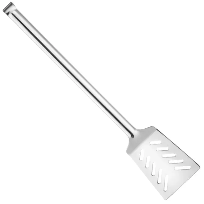 HENDI Bakspaan met sleuven – naadloos ontwerp – roestvrij staal – zwart – 370x70 mm