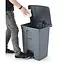 AmerBox Pedaalemmer – 87L – lichtgrijs – kunststof – 500x410x x(H)815mm