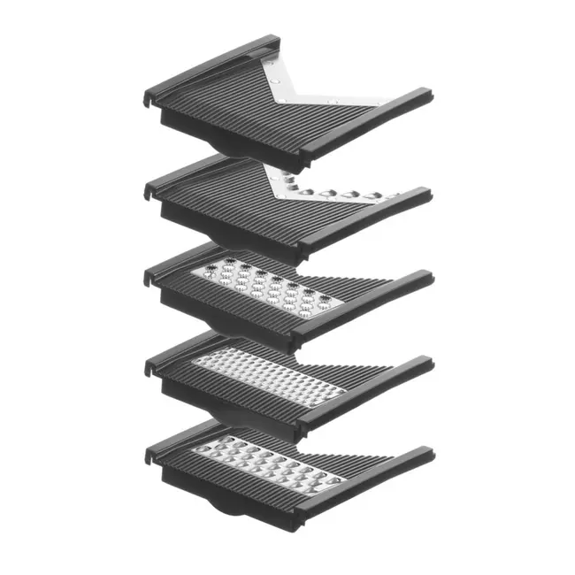 HENDI Mandoline – V-vormig mes – Instelbare snijddikte – Zwart – 130x335x75 mm