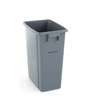 AmerBox Smalle afvalbak – 60L – lichtgrijs – compact ontwerp – polypropyleen