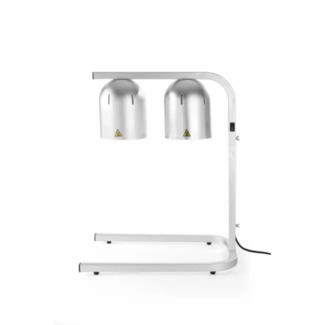 HENDI Infrarood warmhoudbrug – verstelbare hoogte – versplintering bestendige lampen – zilver – 230V/250W