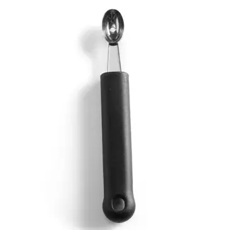 HENDI Ovale meloenbolletjeslepel – ergonomisch ontwerp – 160 mm – zwart