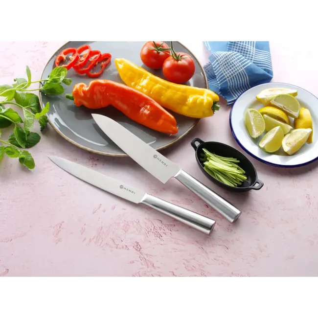 HENDI Messenset – 4-delig – Roestvrij staal – Comfortabel handvat – Corrosiebestendig