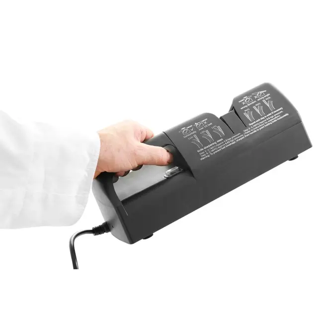 HENDI Elektrische messenslijper – snel en eenvoudig – vervangbaar schuurpapier – 230V/50W