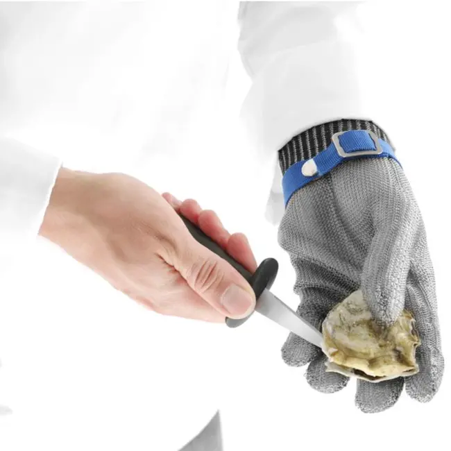 HENDI Oestermes – Recht lemmet – 160 mm – Ergonomische handgreep – Roestvrij staal