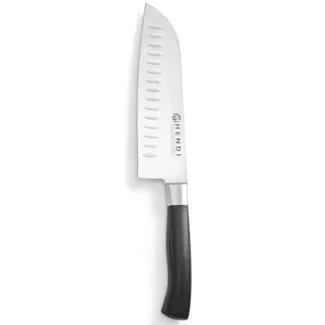 HENDI Santokumes – Profi Line – Granton kuilen – Vlijmscherp – 310mm – Zwart