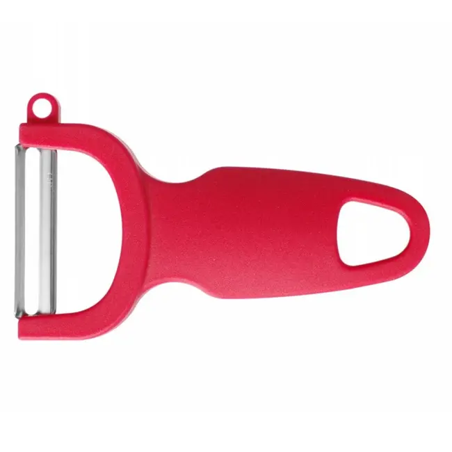 HENDI Horizontale universele dunschiller – roestvast staal – nauwkeurig gebogen blad – 110 mm – rood