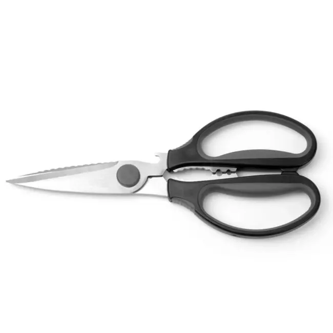 HENDI Keukenschaar – gekarteld blad – roestvast staal – 225 mm – demonteerbaar voor reiniging