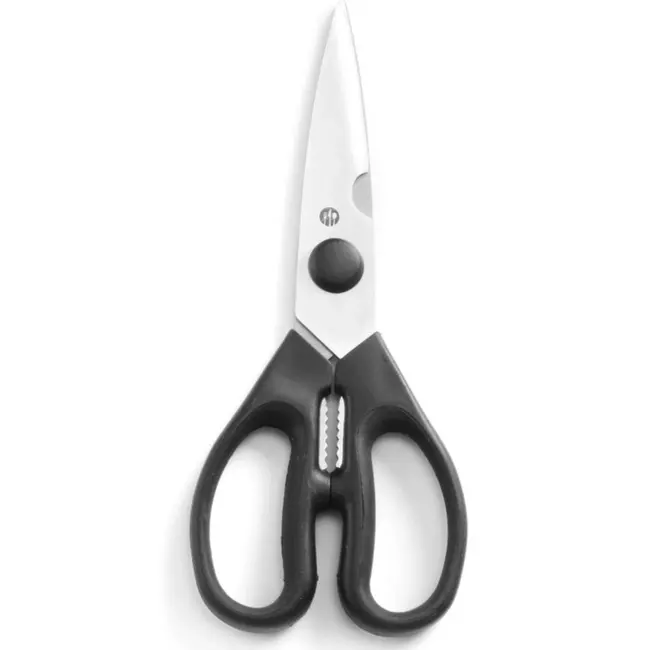 HENDI Keukenschaar – gekarteld blad – demonteerbaar – 200 mm – zwart