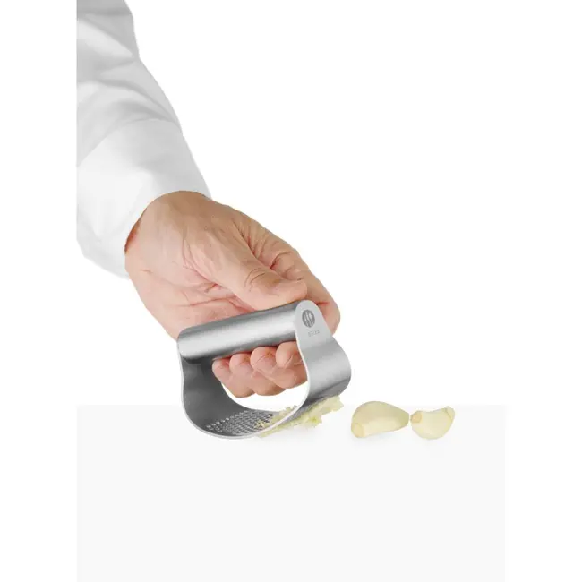 HENDI Knoflookpers – Roestvrij staal – Ergonomisch ontwerp – 105x50 mm