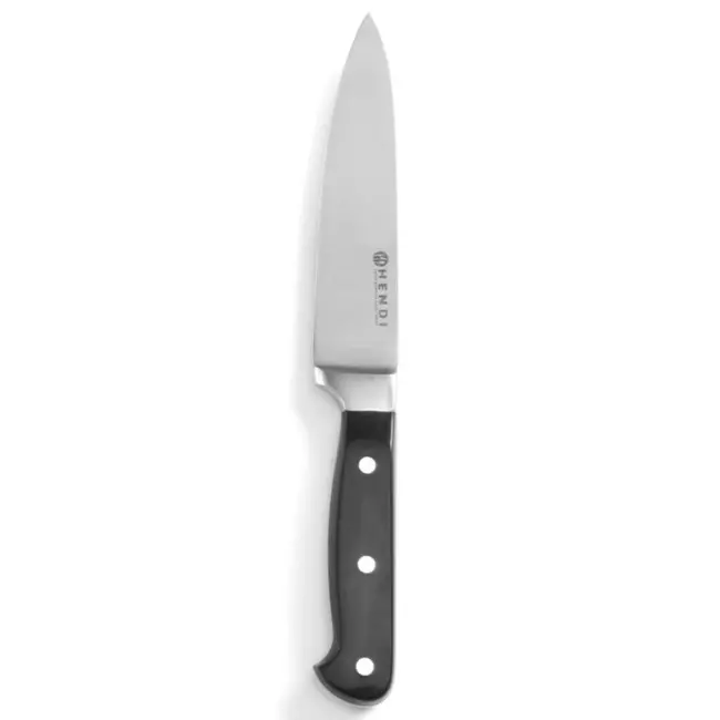 HENDI Koksmes – Vlijmscherp – Corrosiebestendig – Ergonomisch – 285 mm – Zwart
